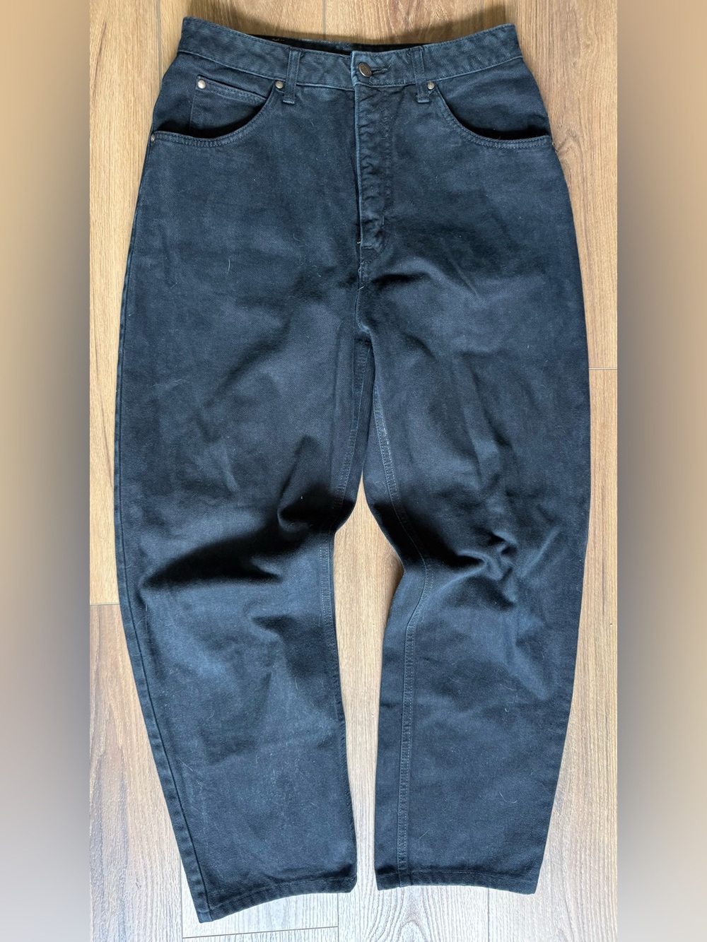 Vintage Edwin Jeans Men's 30x28 Black L.A. Slim Made in Japan